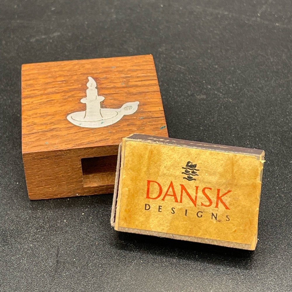 Teak Danish Matchbox Holder Dansk by Jens Quistgaard Teak & Stainless Match Box